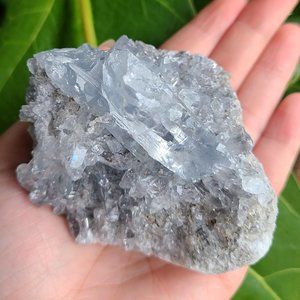 Celestite crystal cluster